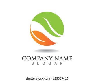 Leaf and flowers logo spa nature 