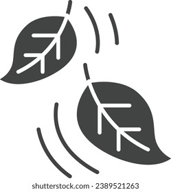 Leaf Fluttering in Wind icon vector image. Suitable for mobile application web application and print media.