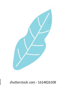 leaf foliage botanical on white background vector illustration