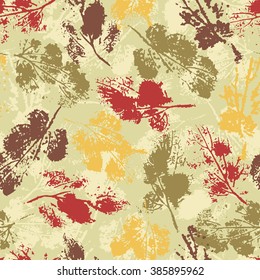 Leaf. Foliage. Leaves Seamless pattern. Leaf camouflage seamless background. Khaki background
