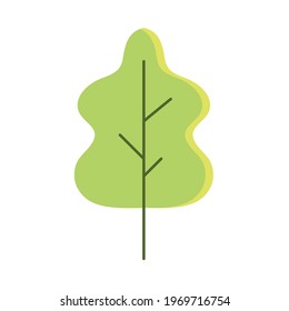 icono natural aislado de hoja foliación