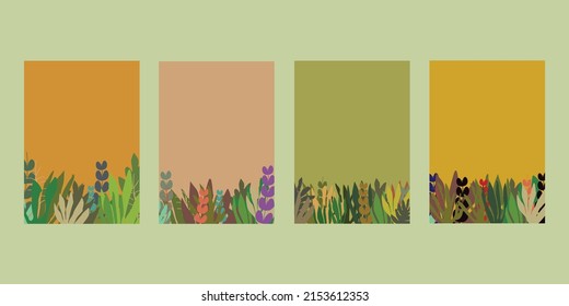 Leaf Foliage Stem Plant Pattern Background.