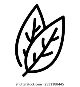 Leaf food icon outline vector. Binge legume. Agave coconut