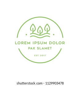 Leaf Forest Logo Design Vector Symbol Nature Badge