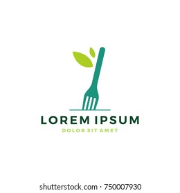 leaf fork logo vector icon download