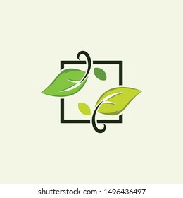 Leaf Of Frame Abstract Naturally Logo