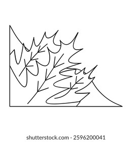 leaf frame border outline ellements