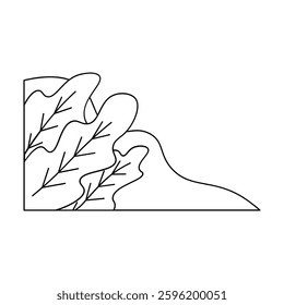 leaf frame border outline ellements