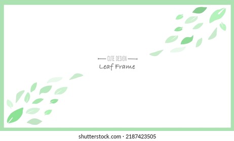 Leaf frame cute design vector illustration.