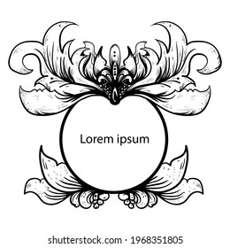 Leaf frame graphic design suitable for invitations, etc.vector illustrations