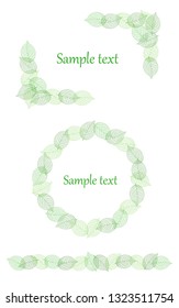 Leaf frame material set