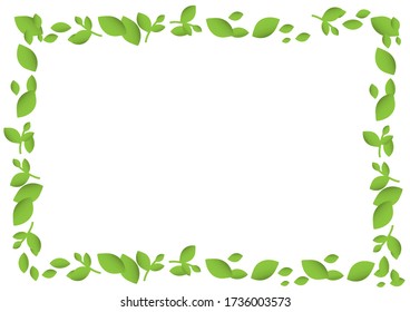 Leaf Frame Postcard Texture White Background Stock Vector (Royalty Free ...