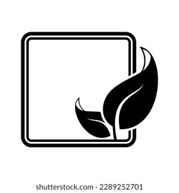 Leaf frame simple vector design