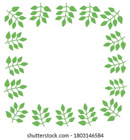 Leaf frame. Suitable for cover, ornaments, cover book, banner. Illustration vector design. 