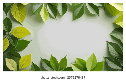 A leaf frame that evokes fresh greenery.