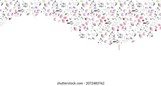 leaf frame top border vector element banner background