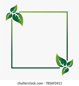 leaf frame vector design