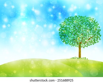  Leaf fresh green background