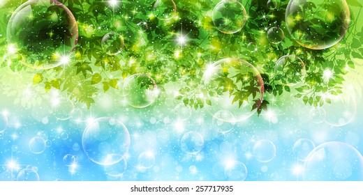 Leaf fresh green background