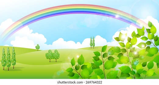 Leaf fresh green background