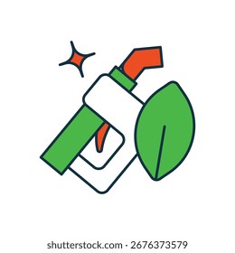Ícone de folha + símbolo de combustível com ilustração de estoque de vetor de fundo branco