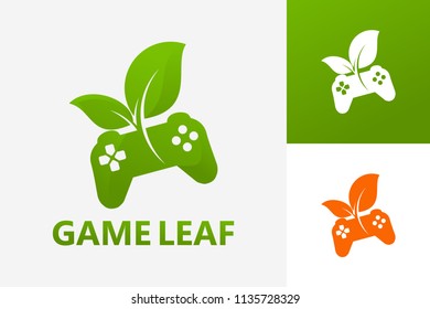 Leaf Game Logo Template Design Vector, Emblem, Design Concept, Creative Symbol, Icon