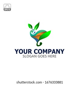 leaf and garden logos - vector