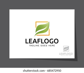 leaf garden nature logo icon vector template