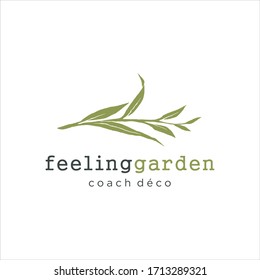Leaf Gardening Landscape Logo Design Vector Image
