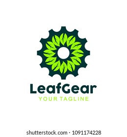 Leaf Gear Logo Design