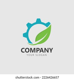 Leaf And Gear Logo Design Inspiration