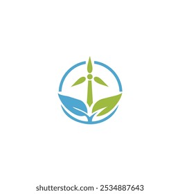 Leaf generator vector logo design