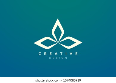 Leaf geometry design creations. Modern minimalist and elegant vector illustration. Suitable for patterns, labels, brands, icons or logos