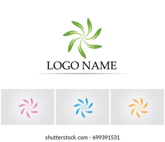 leaf go green logo and symbols