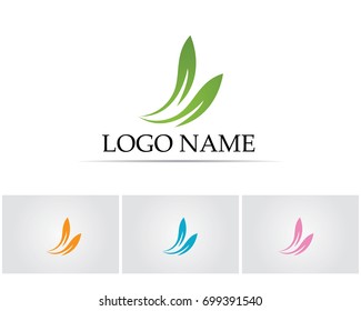 leaf go green logo and symbols