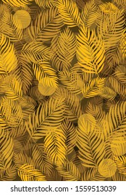 Leaf golden color pattern vector illustration design background wallpaper