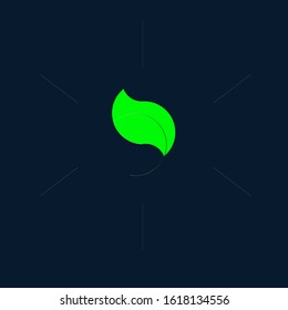Leaf Golden Ratio Logo Design Vector