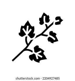 leaf grape glyph icon vector. leaf grape sign. isolated symbol illustration