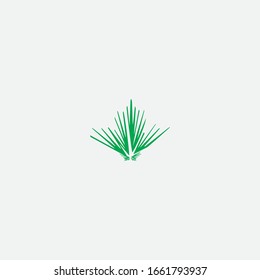 leaf and grass abstract logo