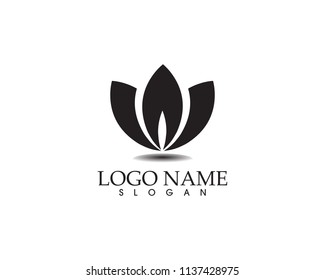 leaf green black nature logo and symbol template Vector 
