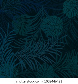 Leaf green and blue color pattern design background wallpaper illustration
