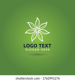 Leaf green circle logo vector