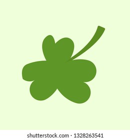 Leaf green clover. Lucky. Good luck symbol. Day of Saint Patrick's. Vector illustration. EPS 10.