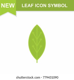 Leaf green color icon on white background