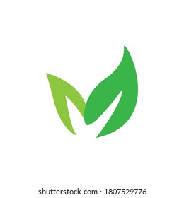 Leaf of green ecology icon line style design 
