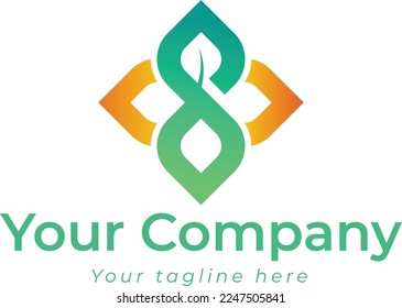 Leaf Green Gradient Company Logo