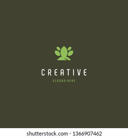 Leaf Green Growth Ecology Creative Business Logo