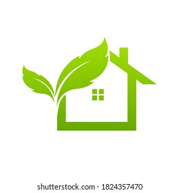 Vorlage für das Symbol Leaf und Green House