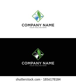 Leaf and Green House Logo Template