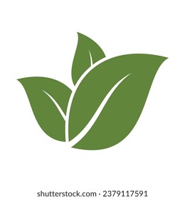ilustración de plantilla vectorial de diseño de logotipo de icono verde hoja. EPS 10